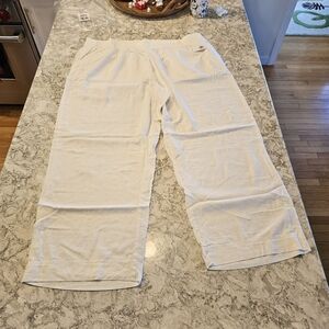 Old Navy XXL Wide Leg Comfort Waist Band White Pants
